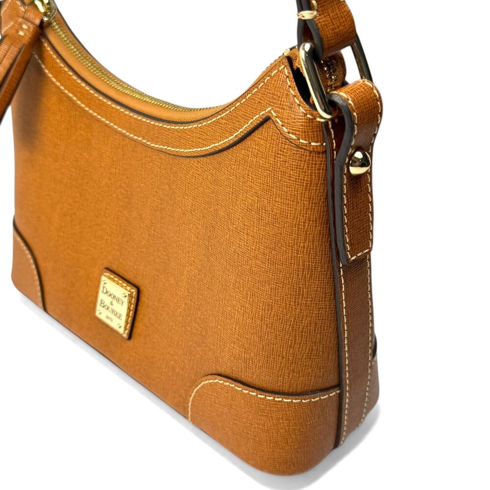 Dooney & Bourke Dixon Small Saffiano Leather Structured Hobo Shoulder Bag - Picture 10 of 13